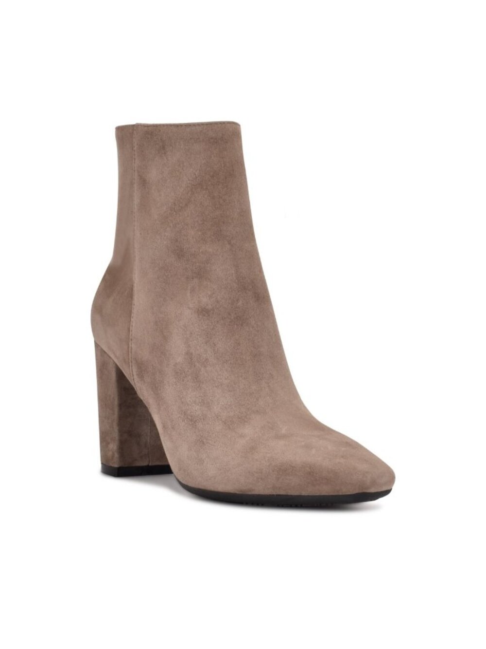 Nine West Womens Leather Zipper Zip up Ankle Boots Taupe Grey Size 11M NWB